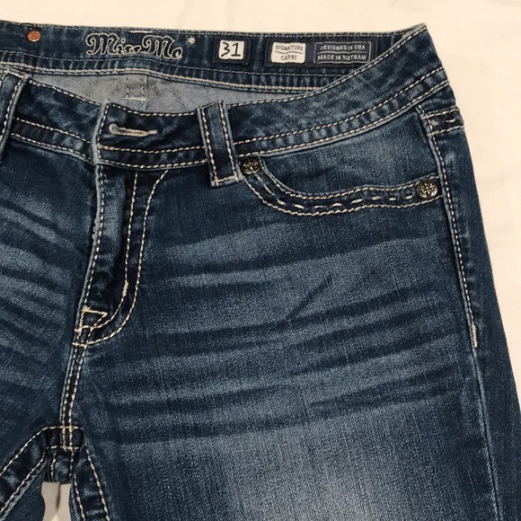 Miss Me Signature Capri Cropped Jeans Size 31 - Picture 4 of 16